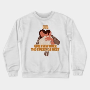 One Flew Over the Cuckoo's Nest Tribute Tee - Jack Nicholson & Chief Bromden Illustration Crewneck Sweatshirt